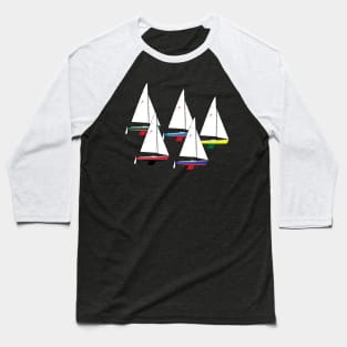 Rhodes 19 Sailboats Racing Baseball T-Shirt